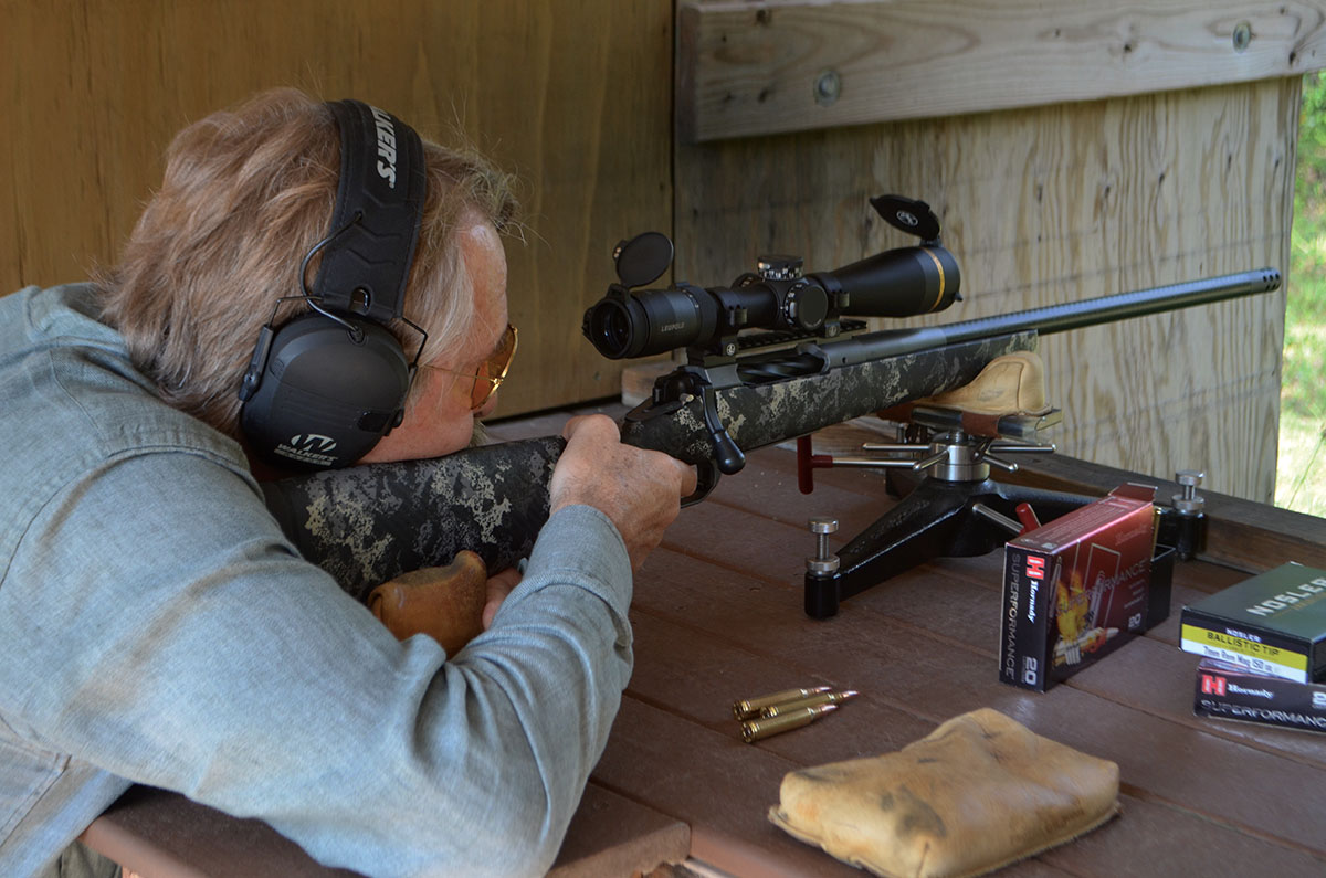 Wieland shooting the Boundary — not nearly as well as Burt, but well enough to admire the superb trigger.